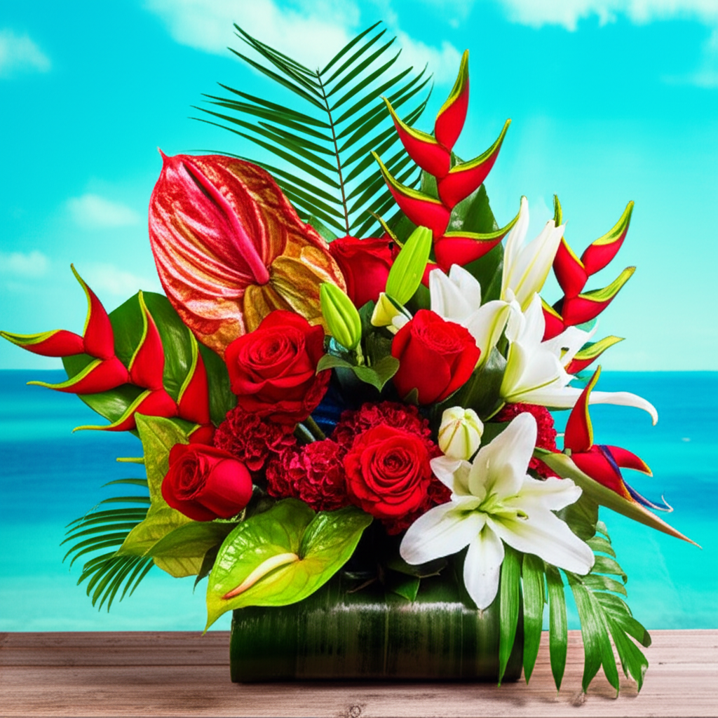 Arreglo floral tropical con entrega a domicilio en Santa Marta